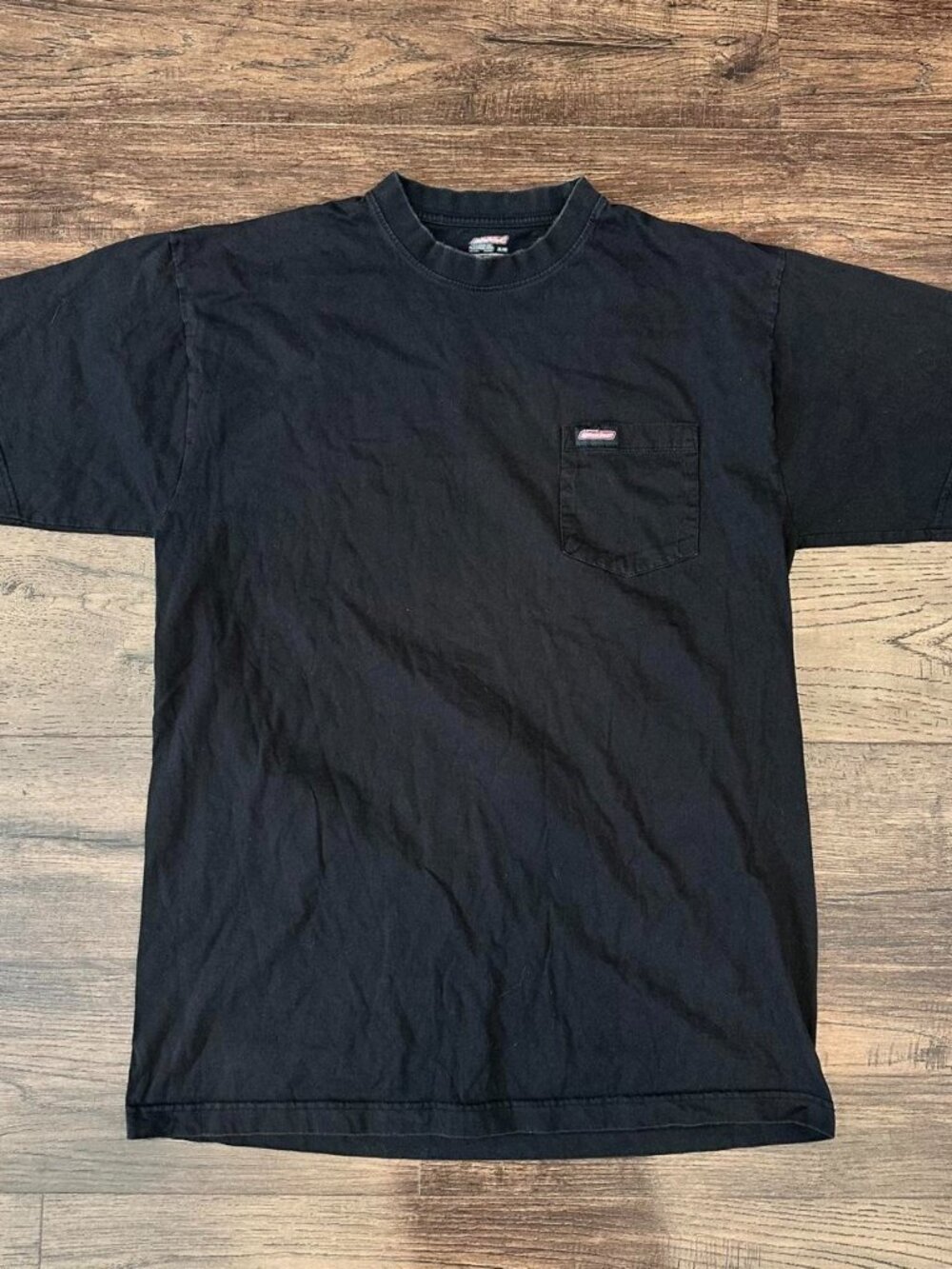 Vintage Dickies Black Pocket Tee Heavyweight Workwear T-Shirt Sz XL Faded